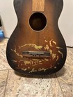 Vintage 1940s Regal Gene Autry Signature Cowboy Parlor Guitar As-is