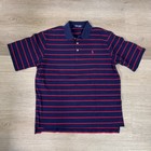 Polo Golf Ralph Lauren Polo Shirt Mens Xl Navy Blue Red Striped Prairie Dunes