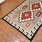Southwestern Navajo Ganado Rug Handmade Antique Native American Wool Large Rugs