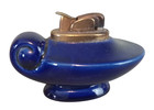Vintage Mcm Evans Cobalt Genie Lighter Ashtray Cigarette Holder Smoking Set
