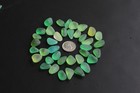 Top Drilled Sea Beach Glass 10 Pcs Lot Green Lime Cyan Tiny Pendant Jewelry Use