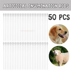 50pcs Disposable Artificial Insemination Rods Tube For Dog Goat Sheep Breed Rods