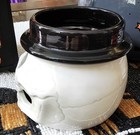 Bath   Body Works Skully Candle Holder Harry Slatkin 2011 Halloween Collectible 