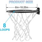 2 Pack Mini Basketball Net Replacement 8 Loops Indoor Outdoor Nets suitable F   