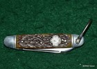 Vintage Girl Scout Knife - Utica Featherweight Bone Handeled