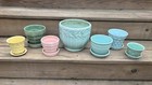 Set Of 7 Vintage Mccoy Planters  Nice Variety With Some Blemishes