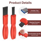 2pcs Tungsten Carbide Scraper Set Gasket Remover Tool For Engine Rust Glue Clean