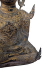 Antique 19th Century 8  Thai Rattanakosin Gold Gilt Bronze Buddha Thailand Old