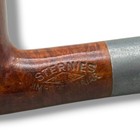 Vintage Lhs Sternies Imported Briar Tobacco Estate Pipe Smooth Wood Metal Band