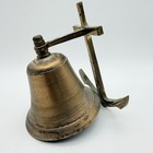 Vintage Nautical Maritime Solid Brass Ship s Bell W large Anchor Wall Mount 7   