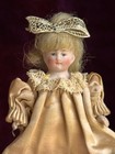 Antique German Miniature 2 75  All Bisque Dollhouse Doll