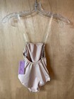 New Basic Moves Leotard Kid s Dance Low Back Nude Adjustable Clear Straps - S m
