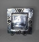 Simply Pewter Golf Polished Aluminum 12   x 12    Square Serving Platter Tees ball