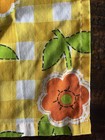 Half Style Apron Vintage - Pleated Flower Yellow  Green  Orange   White W pocket