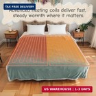 Electric Heated Blanket Queen Size 84 x90   Soft Flannel With Dual Controllers  