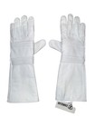 Superhero White Leather Gauntlets     Premium Gloves Zamgear