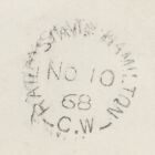1868 Hamilton Railway Station Postmark On  25 3c Large Queen Cover To Toronto