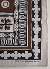 Great Vintage Fiji Linen Tapa Print Towel - Handmade   Block Printed In Fiji New