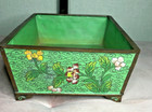 Lot Of 2 Antique Chinese Cloisonne Enameled Jardiniere Planters  see Video 