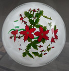 Perthshire Glass L e Faceted 1989 Christmas Holly Poinsettia Paperweight  53