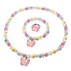 Msnailfly Butterfly Stretch Necklace Little Girl Toddler Necklace Bracelet Set