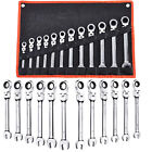 12pcs 8-19mm Metric Flexible Head Ratcheting Wrench Combination Spanner Tool Set