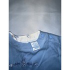 Vintage Baby Bgosh Oshkosh Blue Ribbed Long Sleeve Shirt Embroidered Bear 6-9m