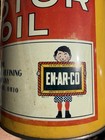 En-ar-co Vintage Motor Oil Advertising Can 5 U s  Quarts Gas   Oil