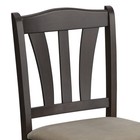 3 Piece Wood Farmhouse Dining Set Durable Compact Table 2 Cushion Chairs Brown