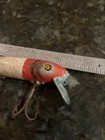 Vintage Fishing Lure Pflueger Mustang Minnow Red Head White Body Collectors