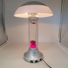 Vintage 80s Desk Lite Lava Lamp Lamp  Red Lava Clear Liquid   Works  