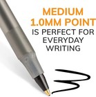 Bic Round Stic Xtra Life Ballpoint Pen  Medium Point  1 0mm   Black  10-count
