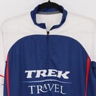 Bontrager Trek Travel Cycling Jersey Mens Size L Full Zip Short Sleeve Blue Read