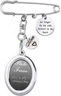 Wedding Bouquet Photo Memorial Safety Pin Brooch No Longer By My Side Forever In