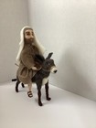Needle Felt Jesus Riding On Donkey Easter Decoration Handmade New