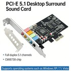 Pci-e 5 1ch Sound Card     Cmi8738 With Low-profile Bracket Us Stock