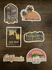 California Travel Stickers Set Of 15