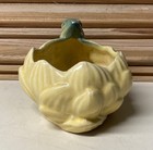 Vintage Mccoy Pottery Green Yellow Frog Toad Flower Planter 3 1 2  Tall