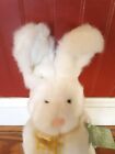 New Russ Berrie Rikki White Easter Bunny Rabbit Plush 12    Yellow Ribbon  6112 