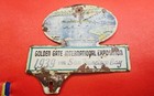 Price Drop   Antique Golden Gate Exposition 1939 On San Francisco Bay Metal Sign