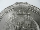Vintage German Rein Zinn Bleifrei Pewter Wall Decor Plate 93 