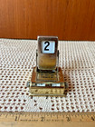 Vintage Brass Perpetual Desk Calendar Flip Date Mcm Mid Century Modern Decor