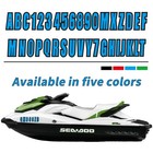 Boat Registration Numbers Decals Blue A-z Letters And 0-9 Numbers Four Sets 3 