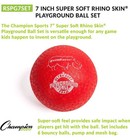 Champion Sports Rspg7set Playground Ball 6 Set 7 Inch Rhino Skin Soft Inflatable