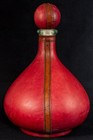 Rare Red Leather Ship Decanter Matching Stopper 10   
