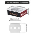 Mudder 120 Pieces Callus Shaver Replacement Blades Corn Plane Silver 
