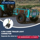 26ft 4 Pin 5 Wire Trailer Wiring Harness With Pvc Protective Tube   4 Way Flat T