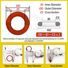 Food Grade O-ring 5mm Cross Section 18mm-90mm Od Red Silicone Seals O-rings