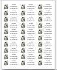 150 Primitive Country Cat Flowers  Mailing Return Address Labels Personalized