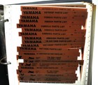 Lot Of 195 1973 - 1989 Yamaha Motorcycle Parts List Microfiche Mn2294